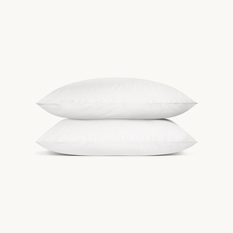 Two natural white pillowcases from The Aura Collection