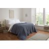 Image of a luxurious cotton bedspread in a stylish bedroom setting